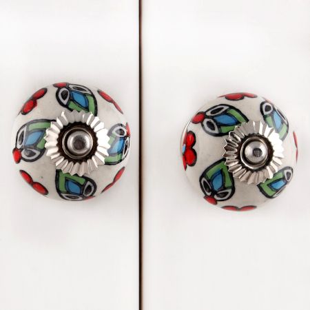 Multicolored Bud Floral Knob